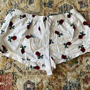 Pajama rose shorts.
